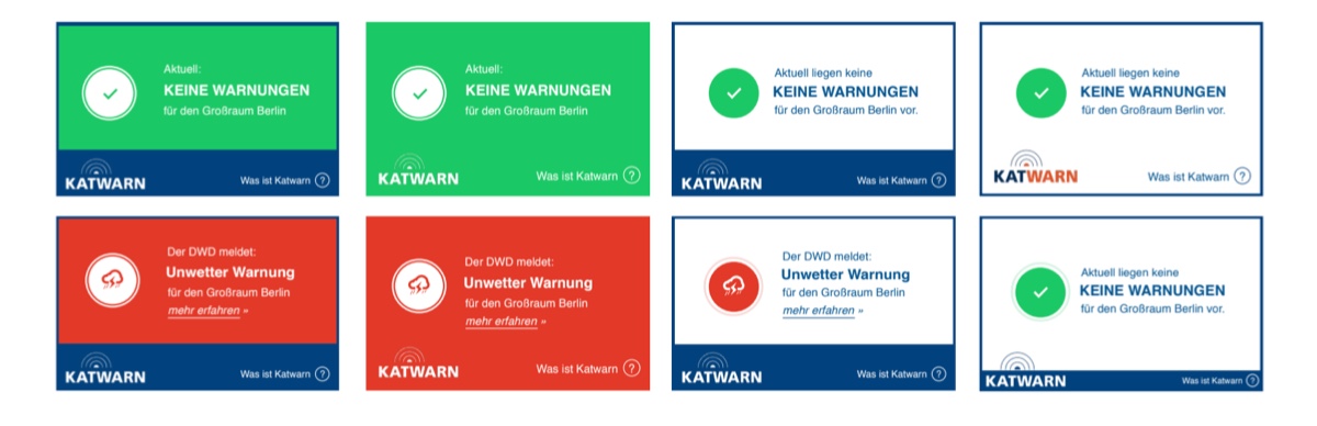 KatWarn design for web widgets